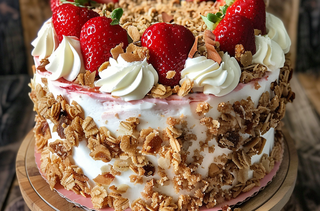 Strawberry Crunch Cake